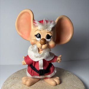Vintage Roy Des of Florida Large Santa Mouse Bank 1970 Christmas‎ Decor Retro
